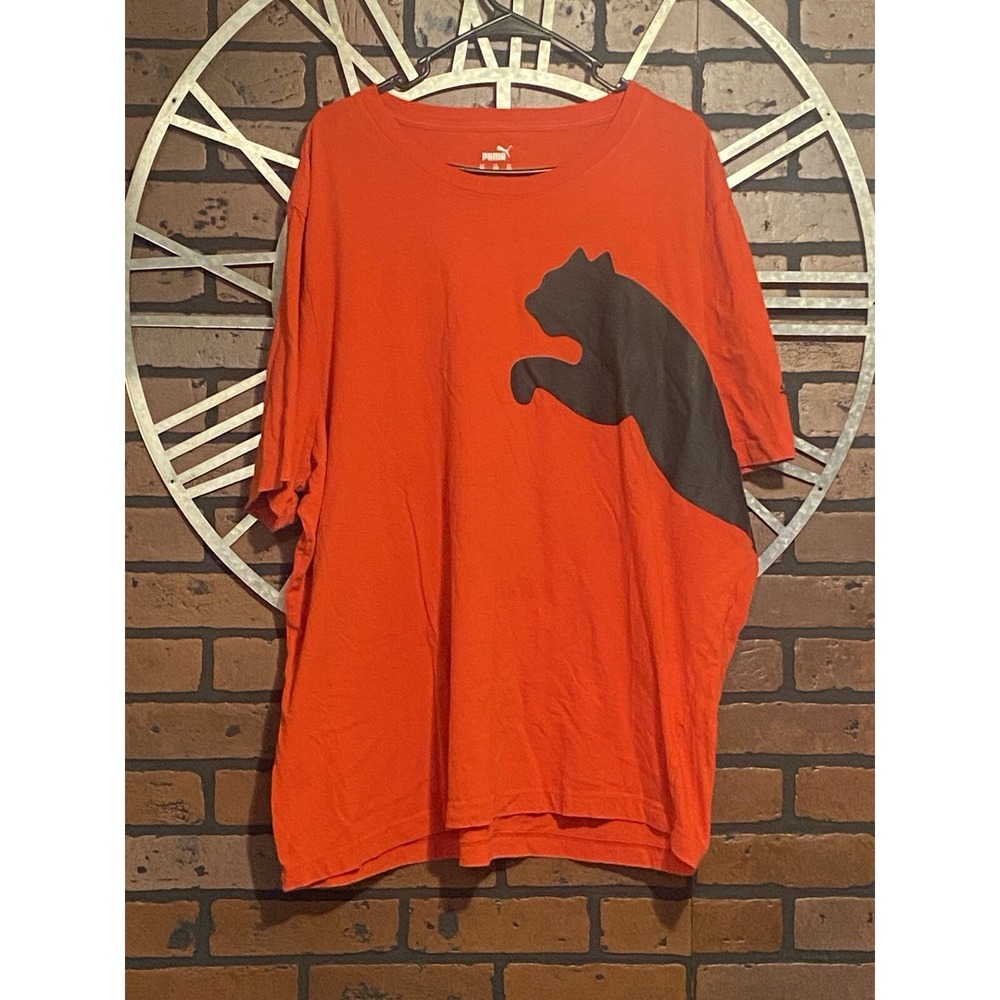 Men's PUMA Red/Black Big Wraparound Logo T-Shirt Size 3XL